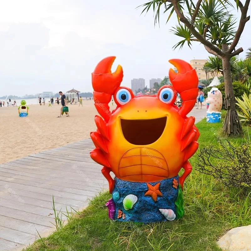 في الهواء الطلق الإبداعية سلة المهملات الراتنج الشارع مخصص الألياف الزجاجية الكرتون الكربوهيدرات دولفين سلة المهملات سلة المهملات الزخرفية #2