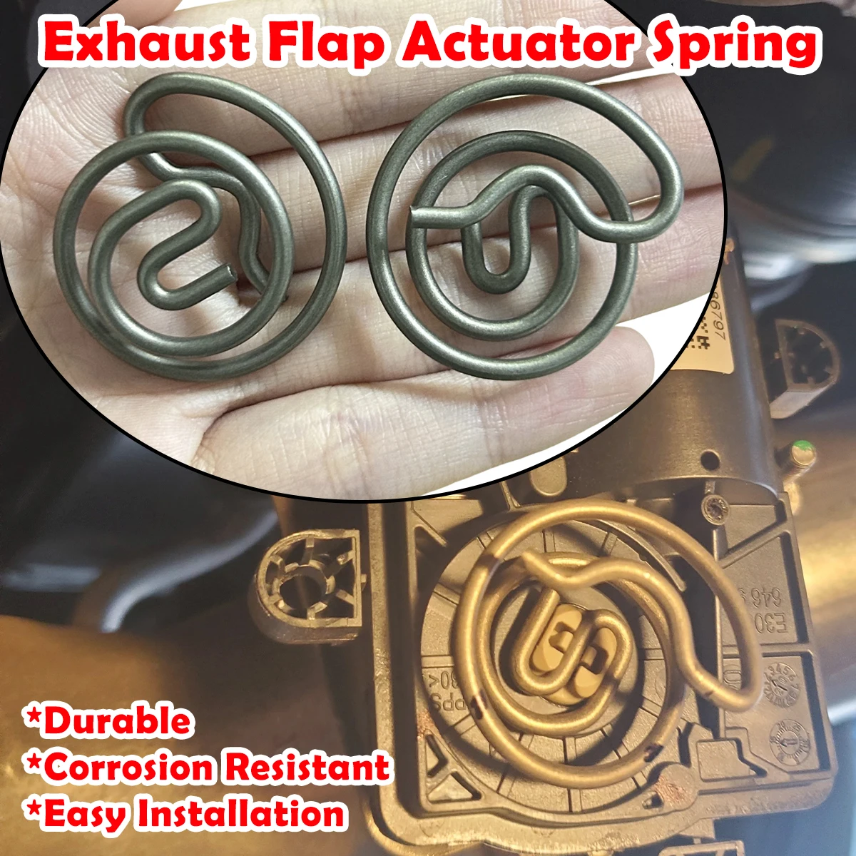 

2pcs For Audi Seat VW Dodge Porsche Ford Land Rover Benz Servomotor Electronic Exhaust Flap Actuator Motor Spring Repair Kit