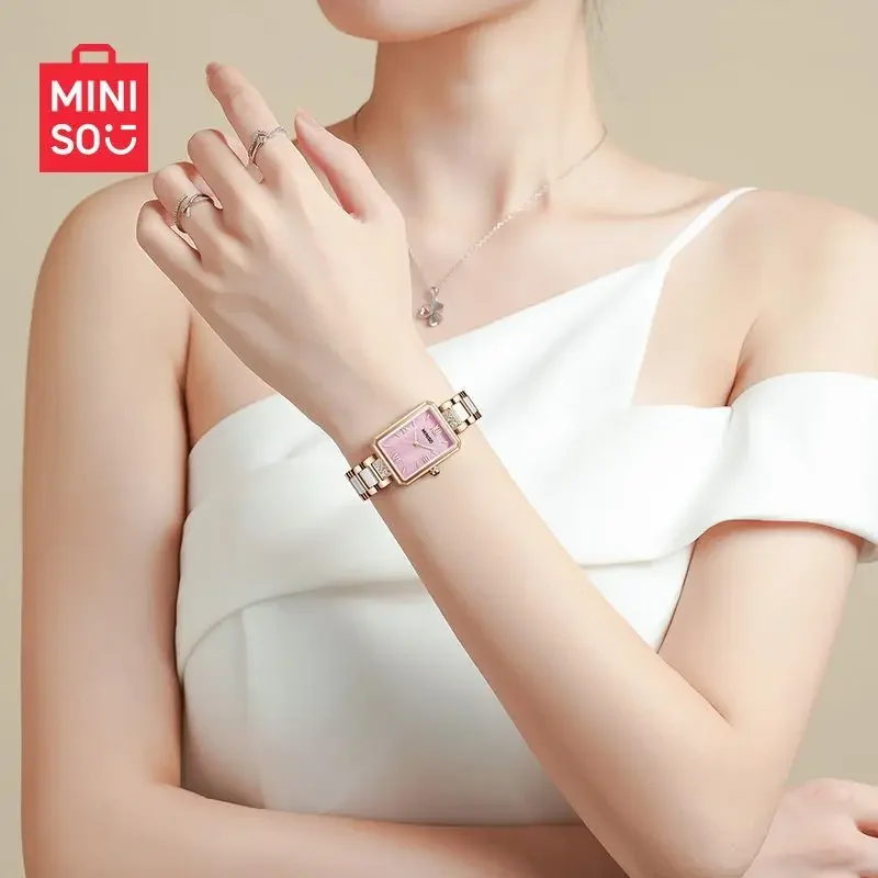 Miniso Genuine New Small Square Watch Light Luxury Temperament Quartz Watches