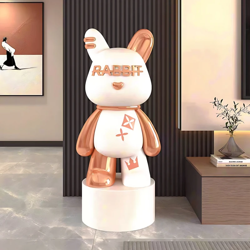 

Large Floor Standing Piggy Bank, Luxury Rabbit, High-End Ornaments, Trendy Living Room, Home Decoration