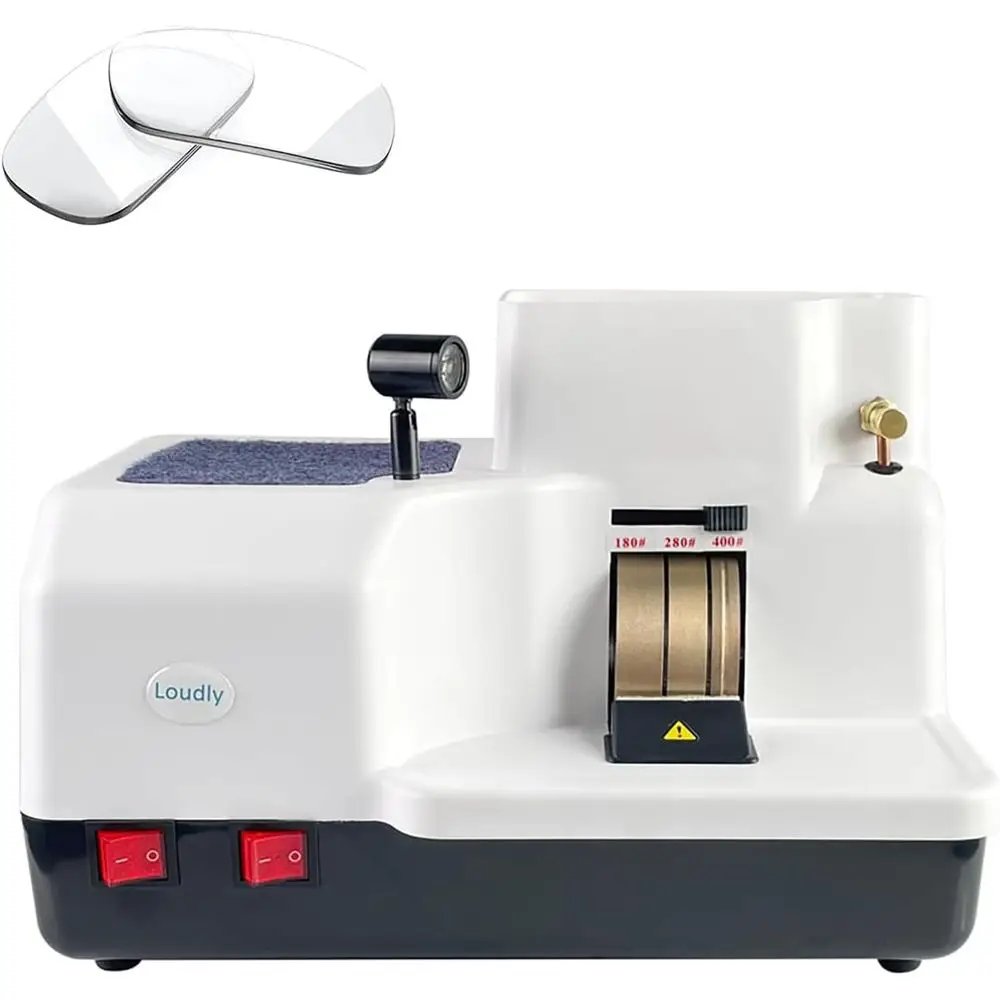 

LED Lighted Edger Grinder with 3 Wheels for Milling Glass, Resin, and PC Sheets