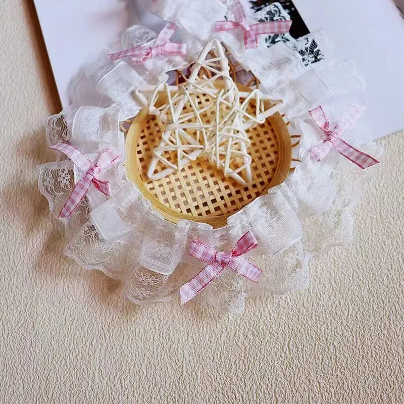 1 Yard mehrfarbiger Rüschen-Wellen-Schleifen-Stickerei-Spitzenstoffbesatz für Weihnachten, DIY-Kleider, Hochzeits- und Festdekoration, Näharbeiten und Reparaturen – Detail 7