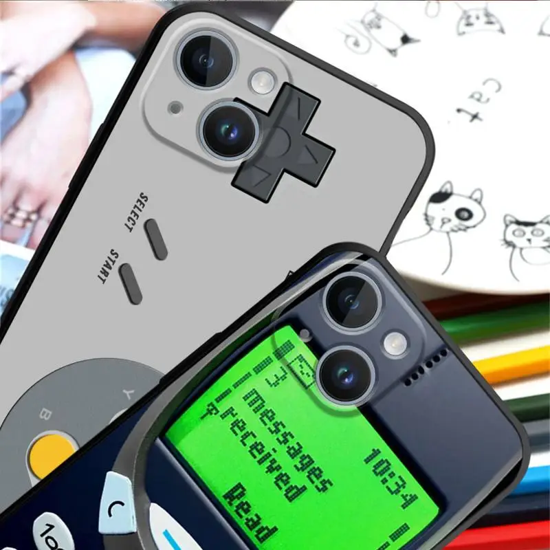 Case For Apple iPhone 13 14 15 11 12 Pro 7 XR X XS Max 8 Plus SE 2022 Phone Cover Shell Retro Camera Games