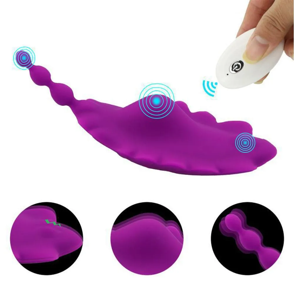 

Female Silicone Wearing Butterfly Vibrator Sex Toys For Women 10 Frequency Vibrations Wearable Vibrating Egg Panties Masturbator