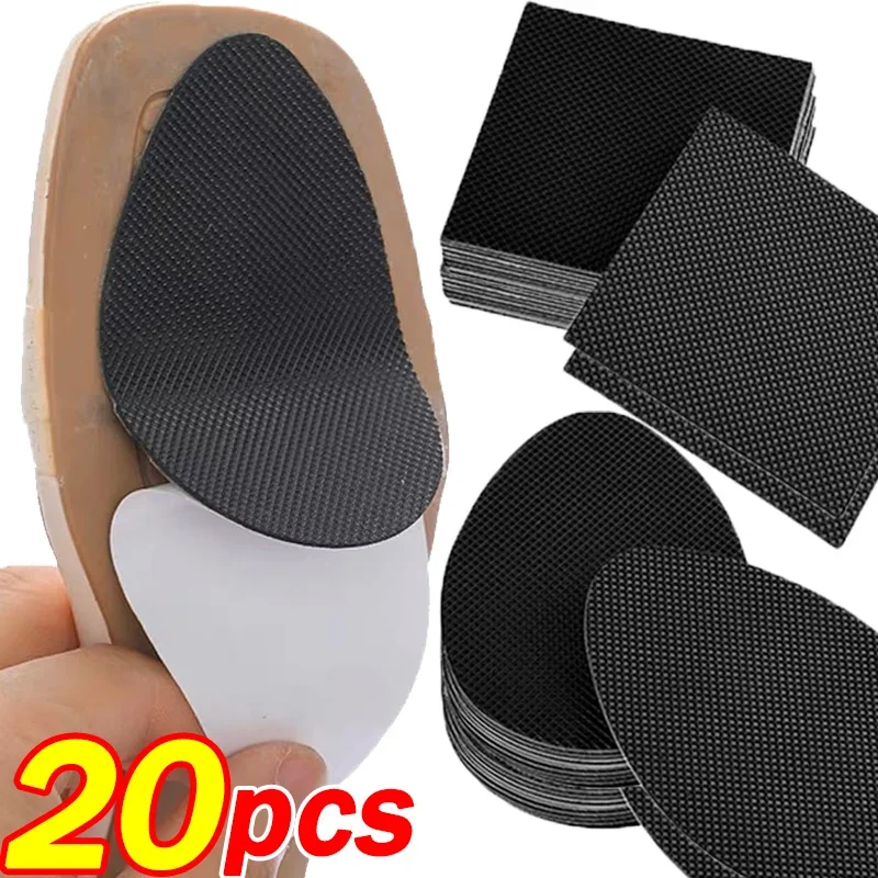 2-20Pcs Black Anti-Slip High Heel Stickers Women Female Oxford Rubber No-adhesive Shoe Outsole Protector Feet Care Sole Padding