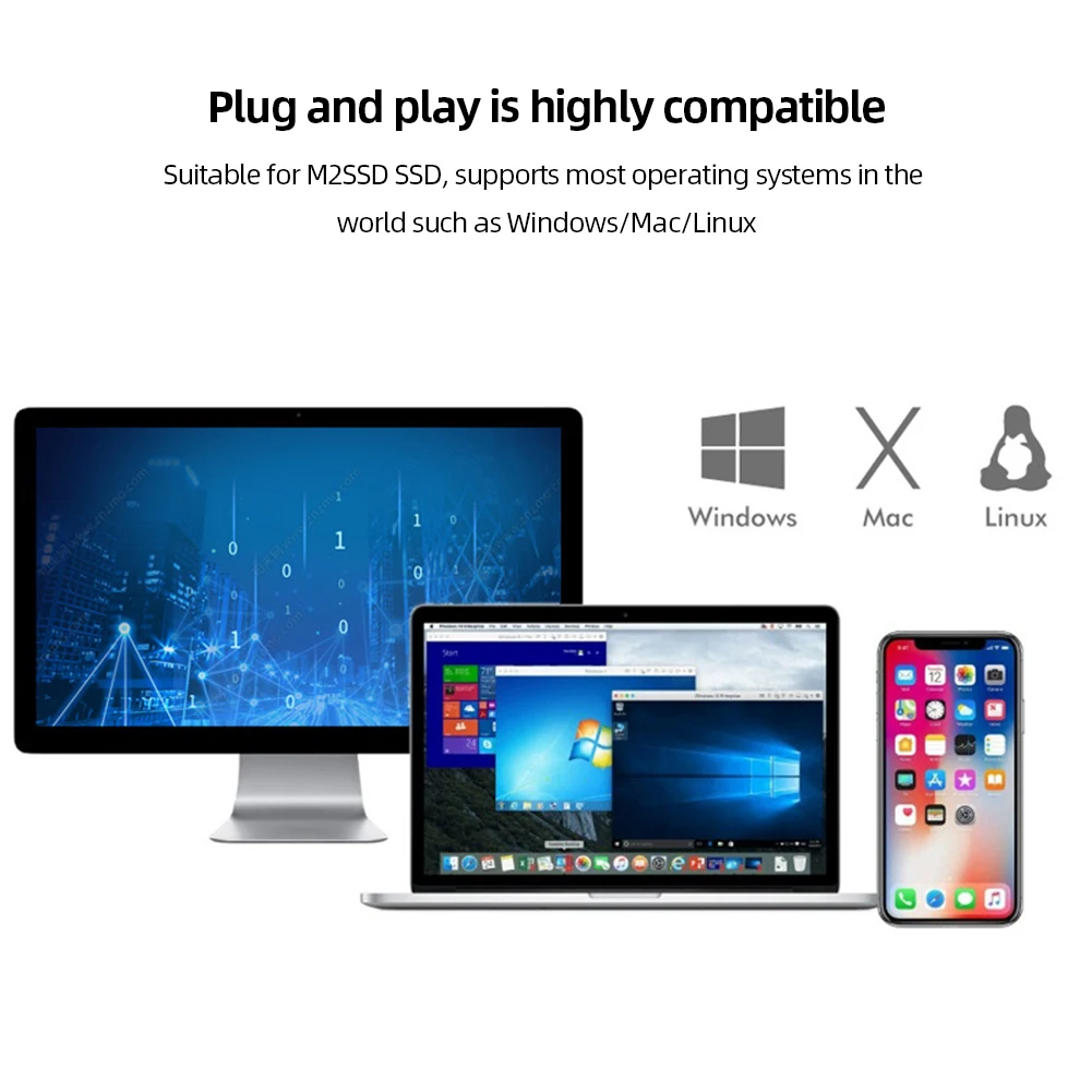 

Внешний жесткий диск NVMe Type-C USB3.1, корпус жесткого диска, адаптер для жесткого диска из алюминиевого сплава для M.2 2230 SSD