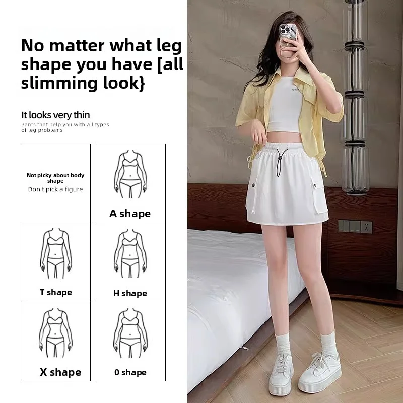 여성용 루즈한 미니 스커트, 가을과 여름에 다재다능한 작업 스타일, 기계 세탁 가능한 스커트