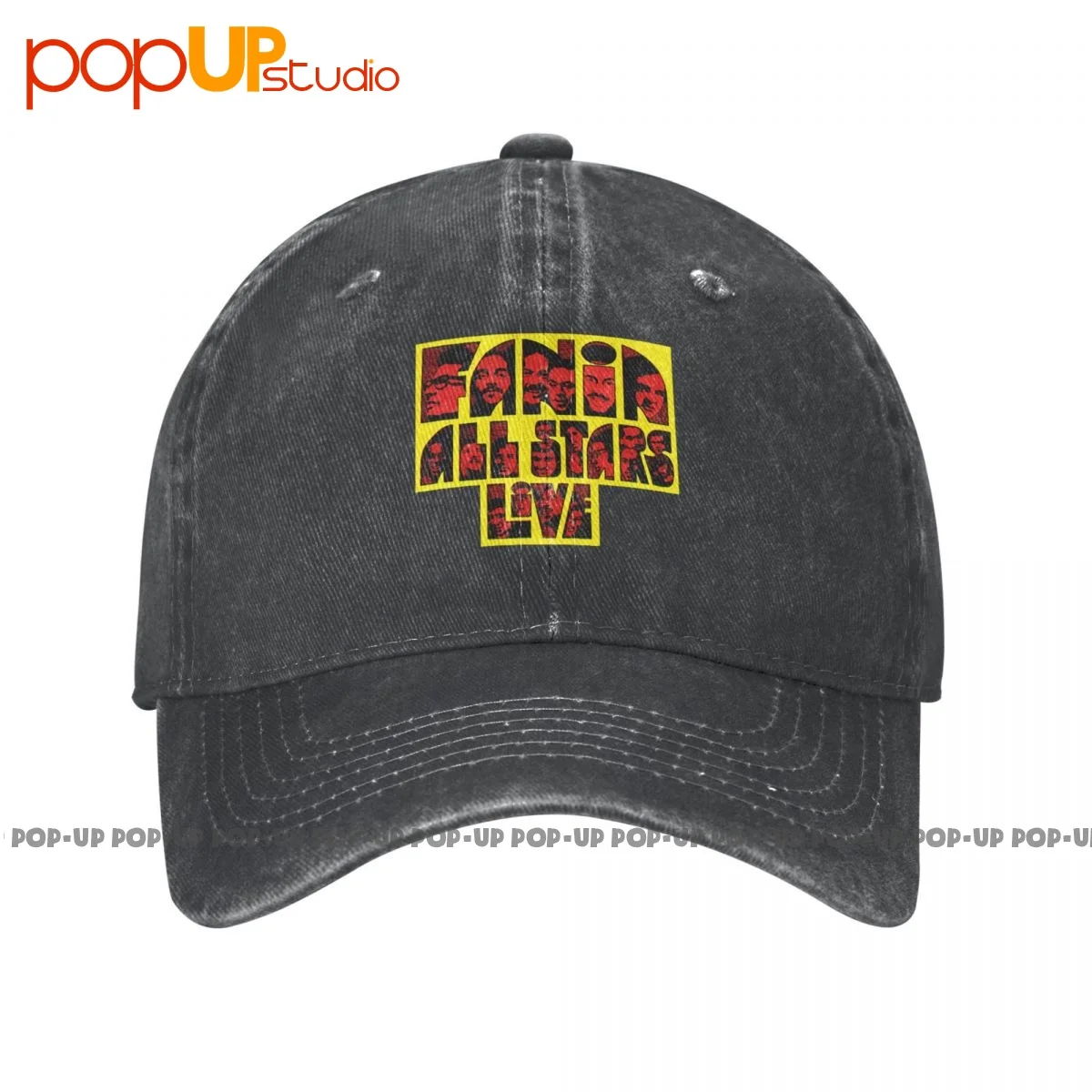 Fania All Stars Live Washed Denim Baseball Cap Trucker Hats Design Streetwear