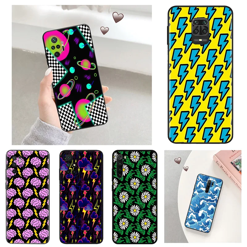 Anti-Drop Phone Case for Redmi A3 13 9 9A 9C 9T 9A 10C 10T Note 10 9s 8 8t 7 Pro 10s Lite Colorful Tornado Lightning Soft Cover