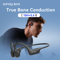 Sanag B21S Bone Conduction Earphones Bluetooth 5.4 HiFi Bass Headphones Sport IPX5 Waterproof Earbuds Running Wireless Headset