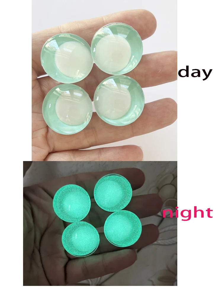 10 Paar Leuchtende Pupillenaugen 20MM 25mm 30mm 3D Komische Runde Glitzer-Spielzeugaugen mit Leuchtscheibe und Hartem Unterlegscheibe – Detail 2
