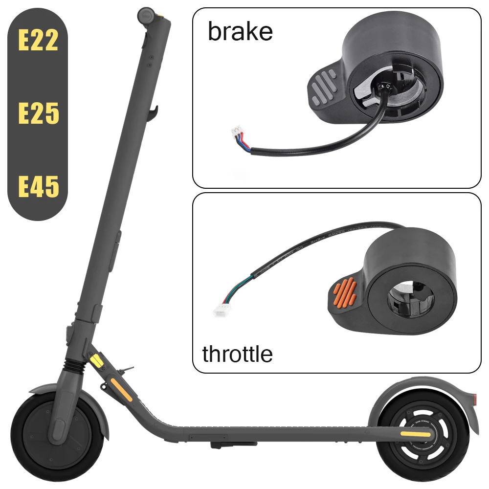 Finger Throttle For Ninebot E22 E22E E25 E45 Electric Scooter Brake and Accelerator Throttle Hall Assembly left right Parts