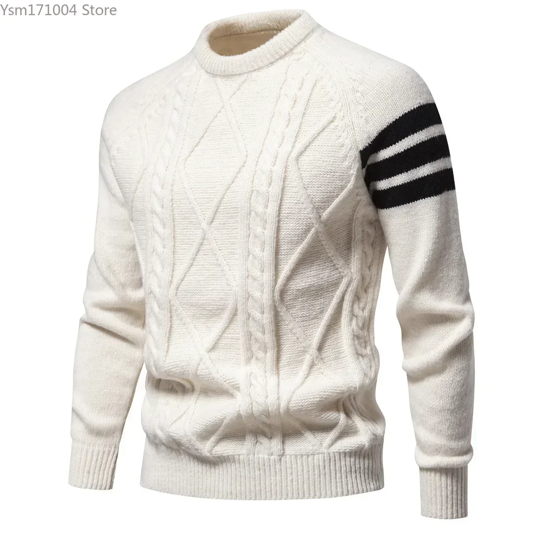 Spring Autumn New Mens Sweater High-quality Round Neck Tight Casual Japanese Knitted Pullover Men Fashion Harajuku Sweaters 3XL