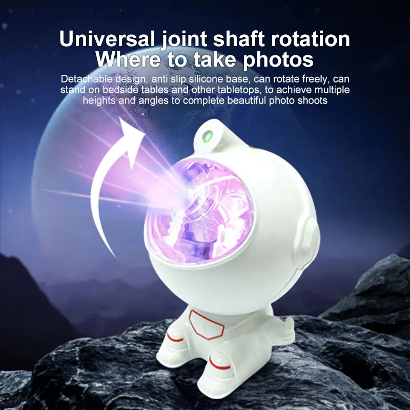 Neuer Dreamy Stars Galaxy-Projektor mit 360° °   Rotation, bunte Nebula-Effekte und romantische Stimmungsbeleuchtung für die Schlafzimmerdekoration