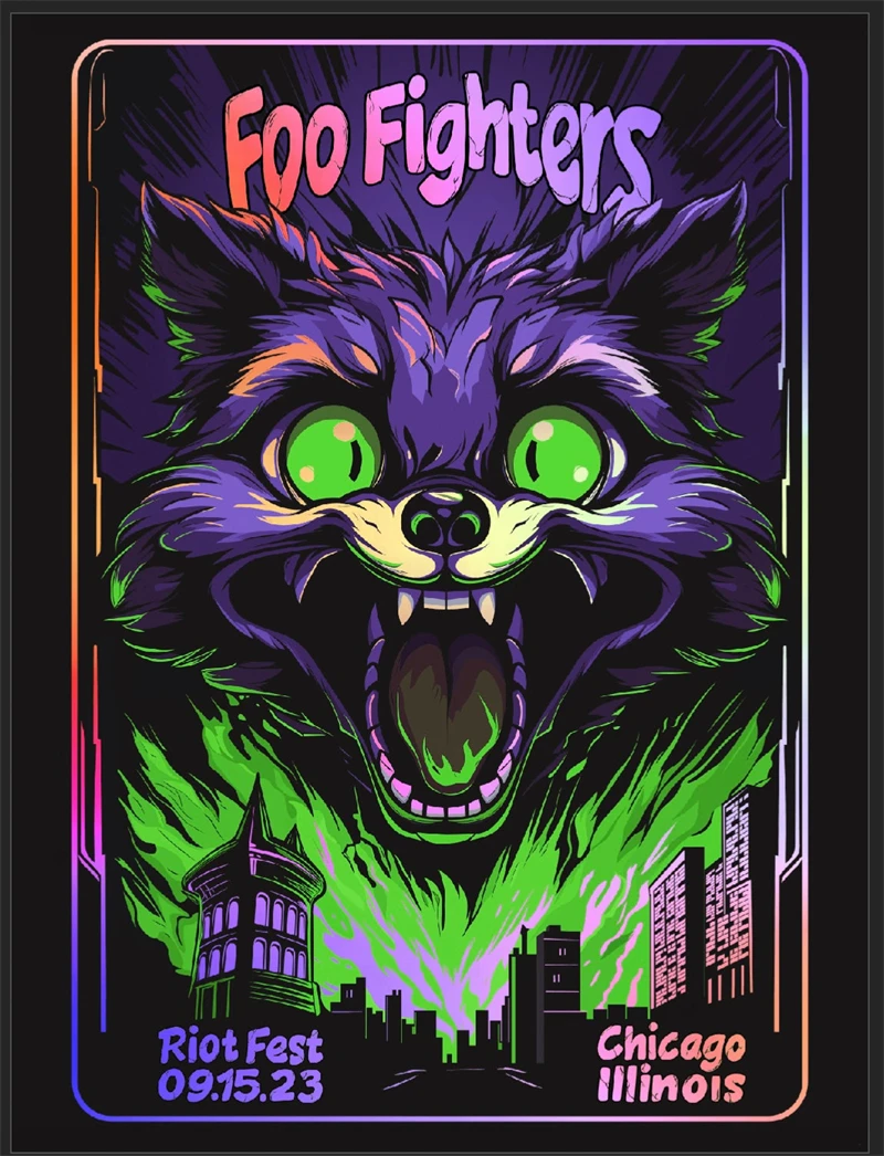 Foo Fighters Quadrinhos Poster Set, Rock FF Banda, Música Concerto