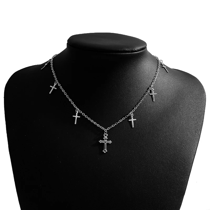 Aihua Mehrere Kleine Kreuz Schlüsselbein Kette Halsketten & Anhänger für Frauen Heißer Verkauf Femininos Colares Party Schmuck – Detail 6