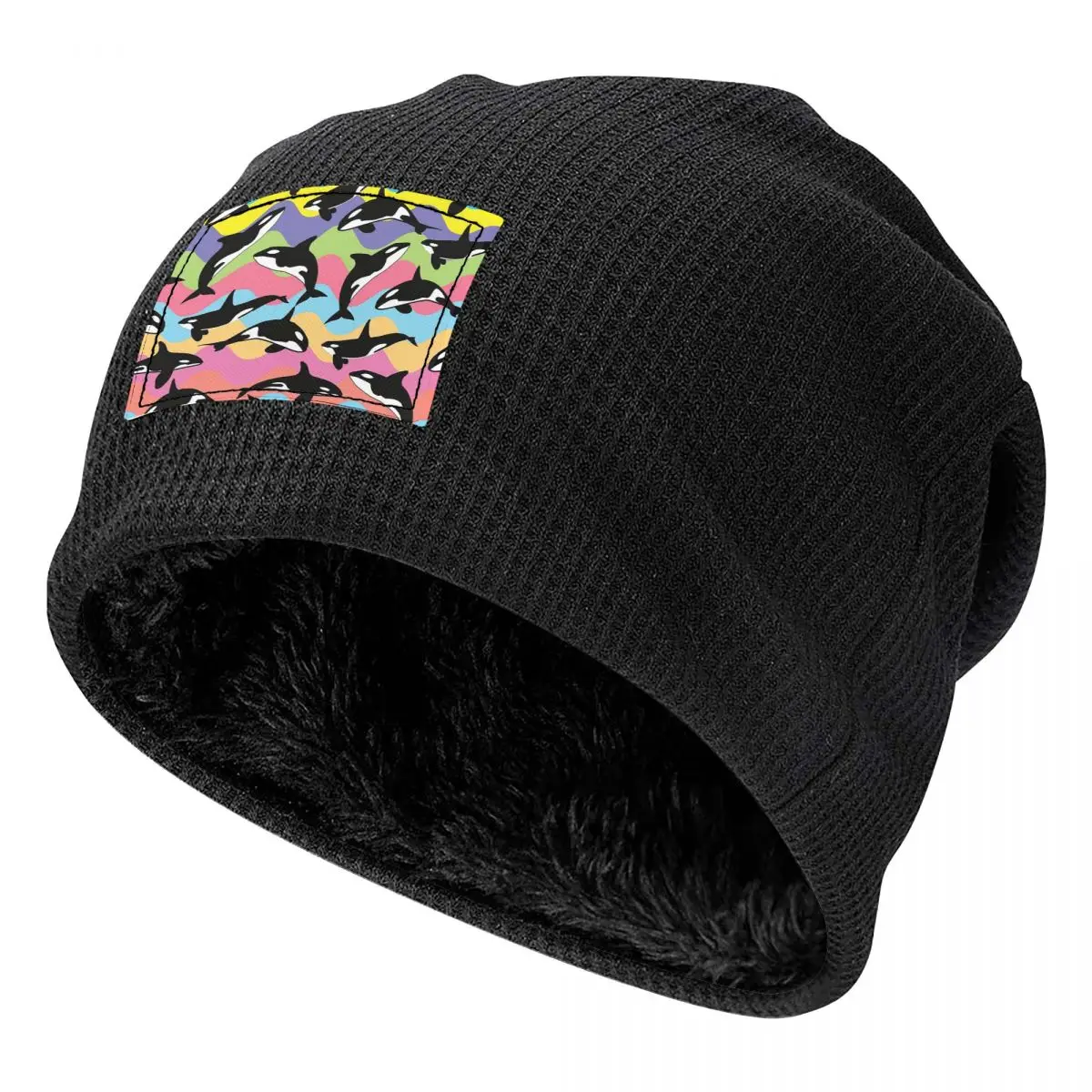 Orca Killer Whale Men Women Adult Beanies Caps Fleece-Lined Bonnet Hat Warm Hip Hop Autumn Winter Outdoor Skullies Hats