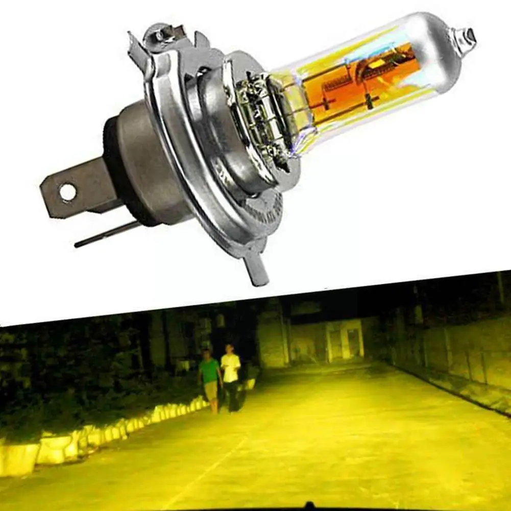 

1pc 12V H4 55W Lights Halogen Bulb Yellow Fog High Car Lamp parking Headlight Head Light Source Power 60/55W auto R1N7