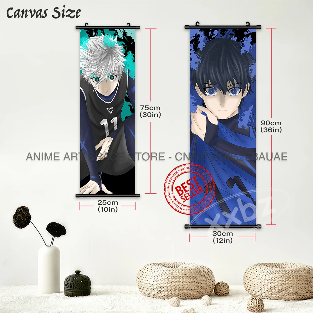 Blue Lock Gemälde Poster Vintage Leinwand Wandkunst Chigiri Hyoma Home Decor Hot Blooded Anime Scrolls Bilder für Wohnzimmer – Detail 4