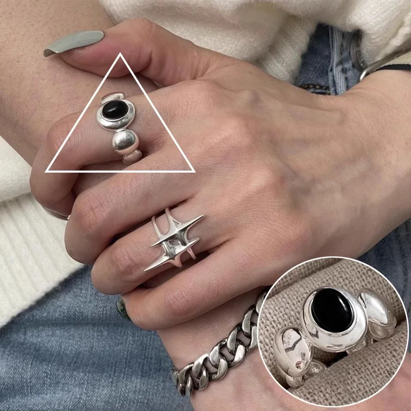 Women's Geometric Line Cross Wrap Open Ring, 925 Silver