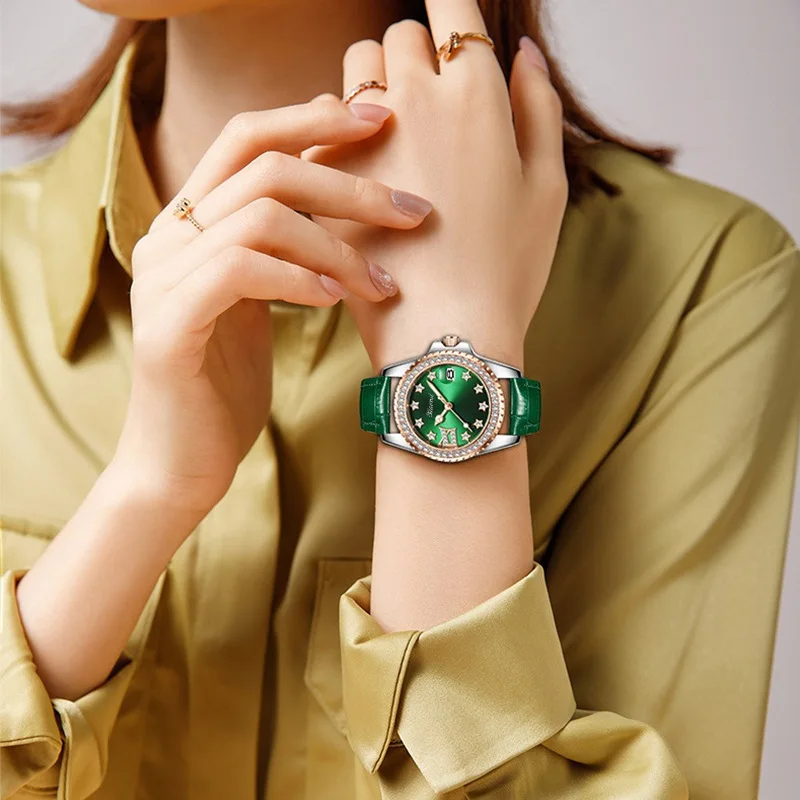 Wysokiej jakości damskie zegarki kwarcowe dla kobiet luksusowe modne małe tarcze zegarek na co dzień skórzany zegarek na rękę Relojes Para Mujer zegar