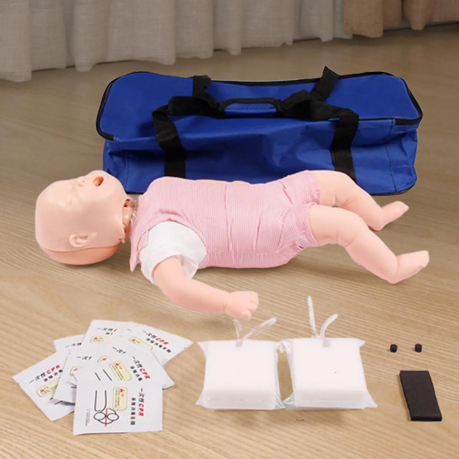 

Infant Airway Obstruction Model Replaceable Lung Bags Training Professional Teaching Tool Heimlich Maneuver CPR Training Manikin