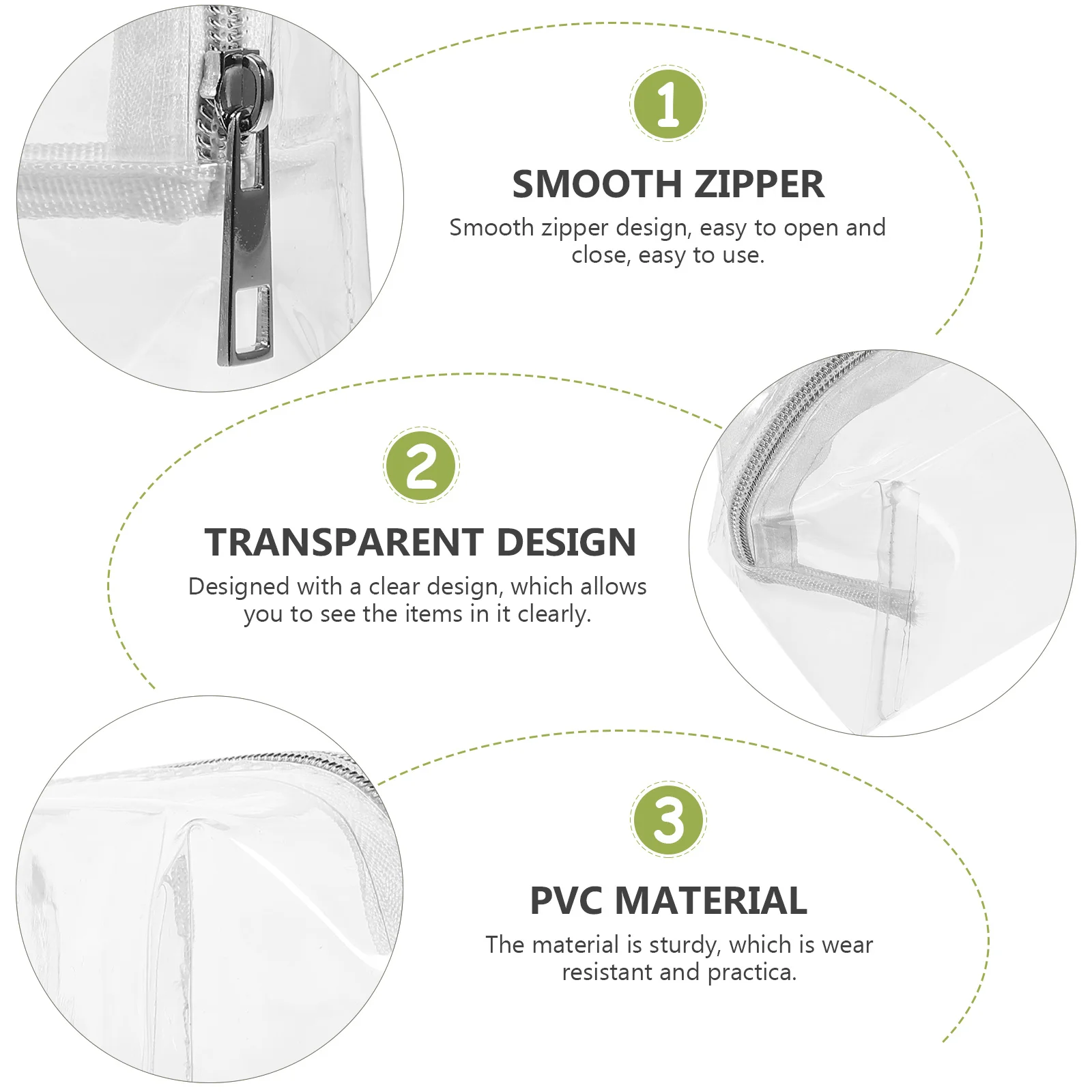 

Transparent Large Capacity Makeup Bag Wear-Resistant Organizer For Travel Fitness Camping Toiletry Storage Pouch