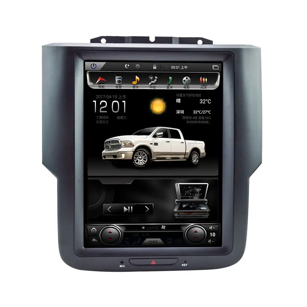 

Для Dodge Ram 1500 2500 3500 2013-2019 Android 9,0 Car-Play Tesla Style вертикальный экран 10,4 "GPS радио