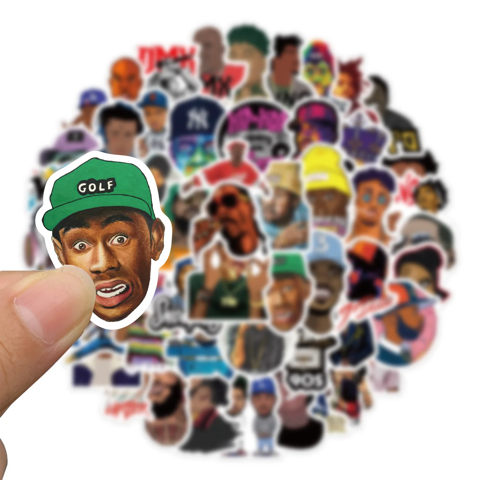 10/30/64PCS Mix Rapper Hip Hop Singer Cartoon Stickers valigia fai da te frigorifero telefono Laptop chitarra auto Graffiti Cool decalcomania Sticker