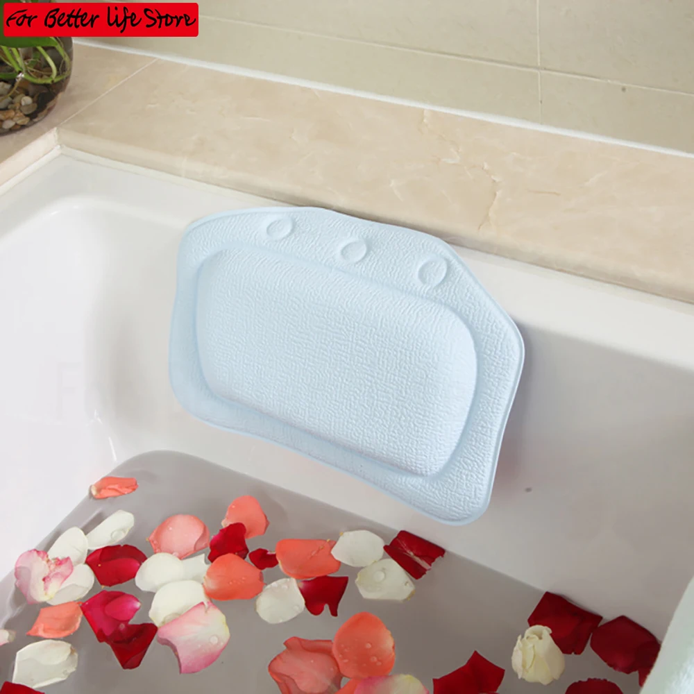 bath pillow Neck bathtub accessories SPA Bath Pillows PVC Bath Soft Headrest With Suction Cup Bathroom Supplies Bath Accessories