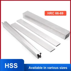 HRC 66-69 CNC Lathe Tools HSS Steel Bar Strip High Speed Steel Milling Engraving Lathe Tool Bit White Steel Bar Length 200mm
