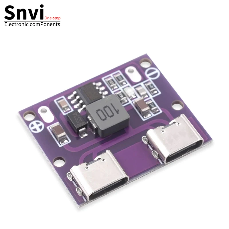 Snvi saída usb dupla TYPE-C DC6V-36V para 5v 3a DC-DC interface dupla TYPE-C módulo step-down módulo de carregamento 9v/12v/24v/36v
