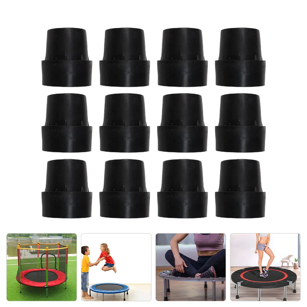 

12pcs Rubber Trampoline Leg Covers Non-Slip Wear-Resistant Mute Outdoor Accessories Professional Leg Caps For niture Tables