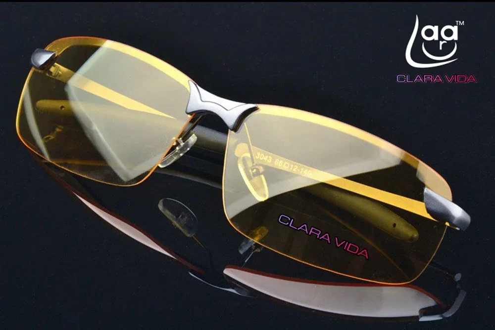 

Night Use Yellow Lenses Polarization Polarized Alloy Frame Anti Glare Uv Brand Rimless Fashion Quality Discount Sunglasses