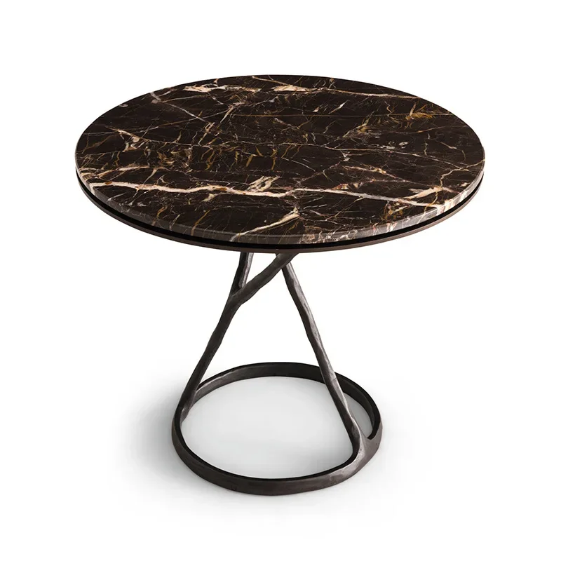Haute couture black bronze corner a few modern light luxury marble countertop corner a few retro guest side a few