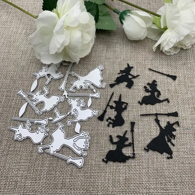 Halloween Magic Broom Witch Metal Cutting Dies For DIY Scrapbooking Decorative Embossing Handcraft Die Cutting Template Mold