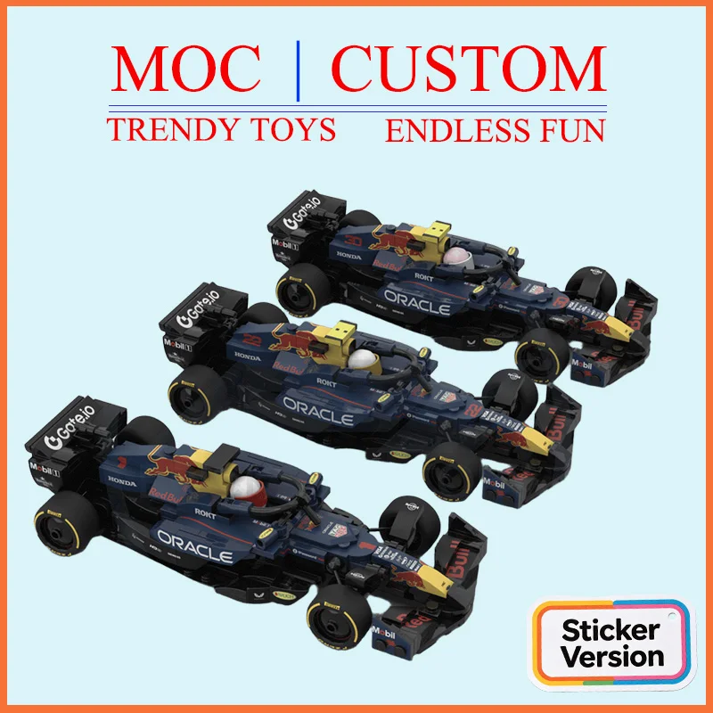 カスタムmoc-f1チャンピオンシップクラシックカーモデル-おしゃれな知育玩具-楽しくてリラックスできるおもちゃ-人気のホリデーギフト