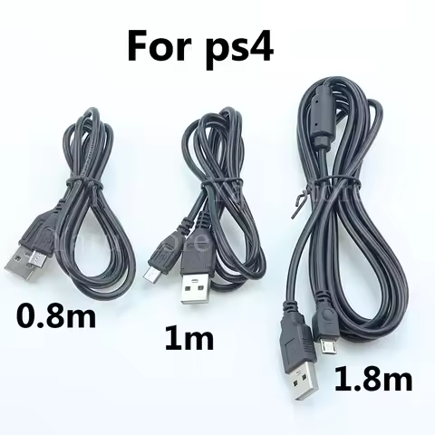 1PC 0.8m 1m 1.8m Charging Data Cable For PS4 Charging Cable Controller Data Games Handles Charger Cable For PS4 Game Accessories