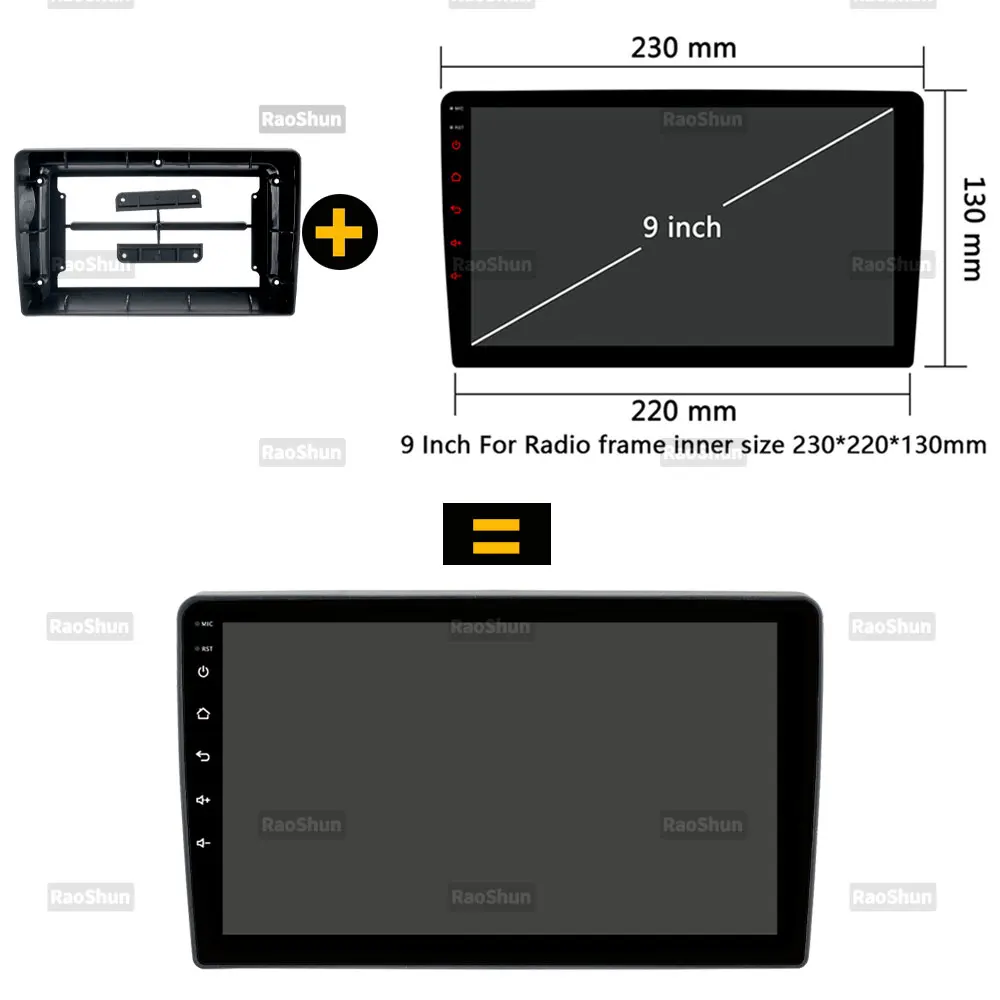 Car Android Radio 9 Inch Frame Fascia For Toyota Land Cruiser