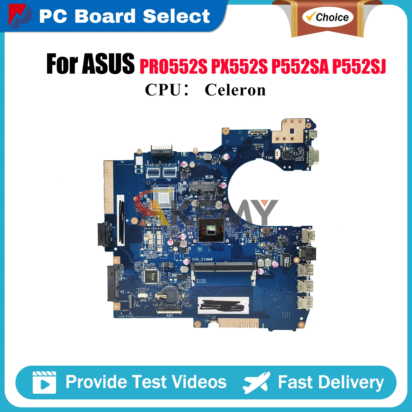 

P552SA Материнская плата для ноутбука ASUS ProArt P552SJ PE552S P552SA PX552S PRO552S P552S Материнская плата с процессором Celeron 100% тесты OK stk