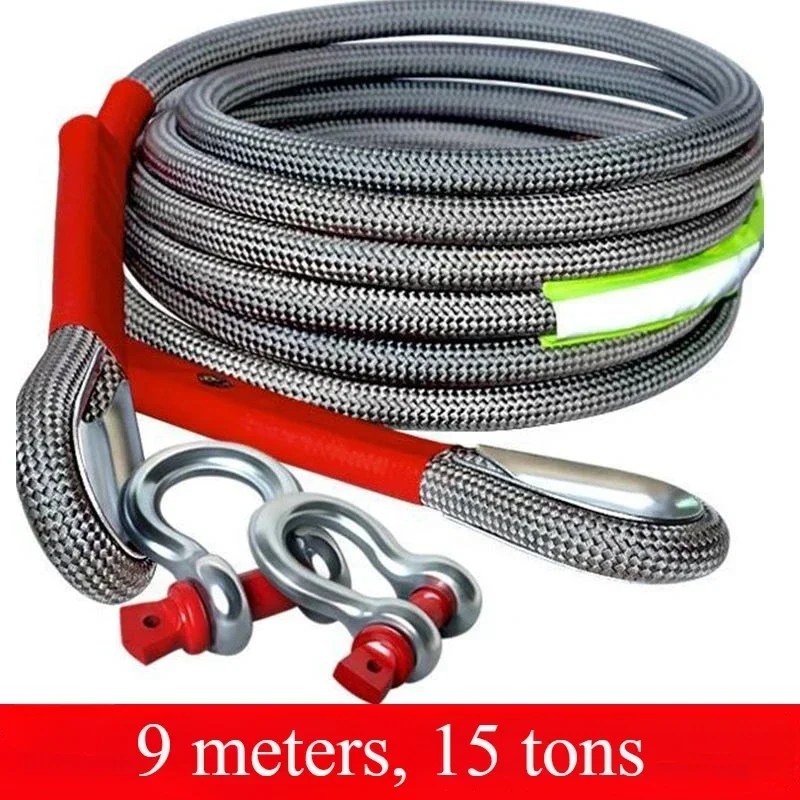 NEW Is Very Reliable and Wear-resistant New Car Towing Rope Off-road Vehicle Can Tow 20 Tons of Rescue Rope Upgraded Version