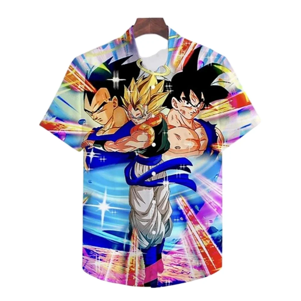 Sommer Herren Kakarot Super Saiyan Goku Shirt Dragon Ball Shirt Herren Anime Kleidung Mode Hawaiian Vegeta Tops