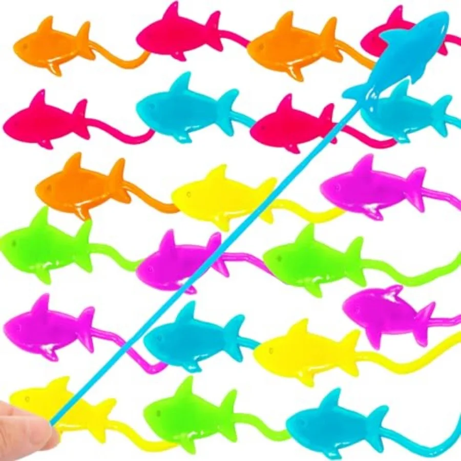 

200 шт. липких игрушек-акул для растягивающихся подарков в виде акул, оптовые сувениры на тему океана и подводного мира, наполнители для подарочных пакетов, призы для класса