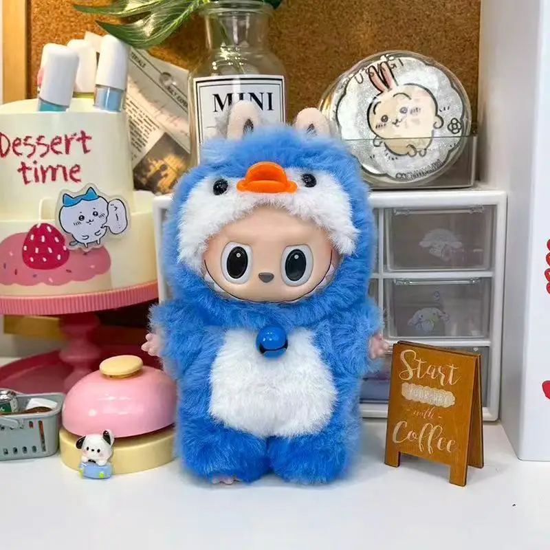 Adorabile abbigliamento per bambola Labubu da 17 cm - Serie animali: Orso fragola, Ape, Pinguino, Panda, Ali |   Kawaii e perfetto per regalare