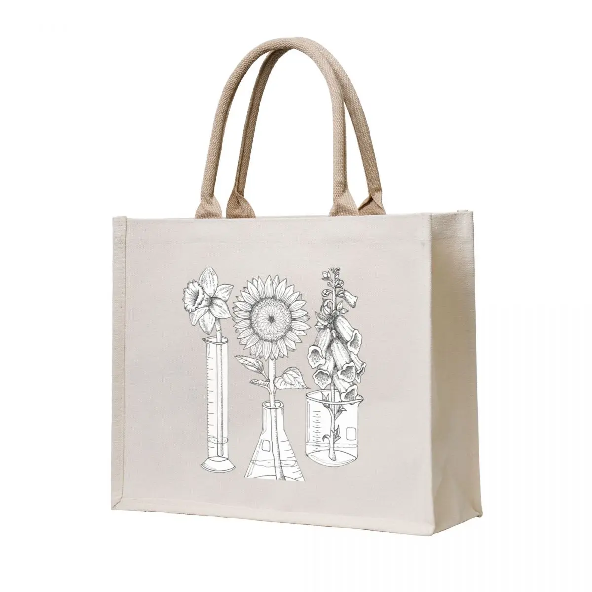 

Flowers and Lab Glassware Tote Bag Women's bags handbag hand bag free delivery bags