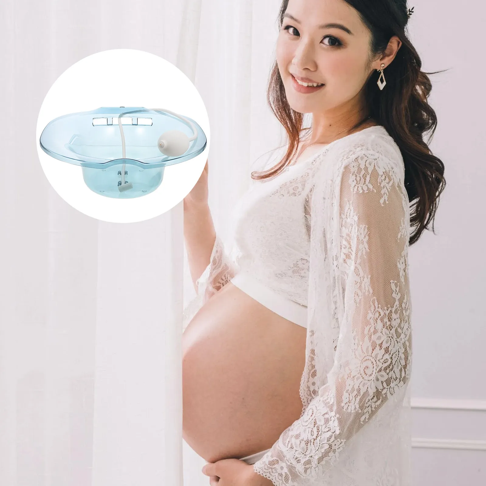 

1Set Sitz Bath Basin for Toilet Seat Postpartum Care Washing Basin Pregnant Women Bidet Squat Free Ergonomic Design PP Material