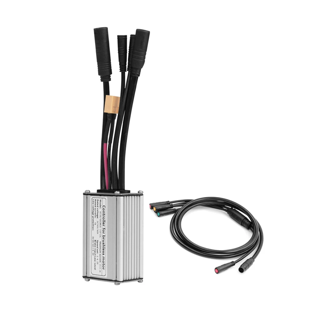 

Бесщеточный контроллер с кабелем из алюминиевого сплава 82x52x31 мм Контроллер электронного велосипеда Функция рассеивания тепла Кабель 1T5