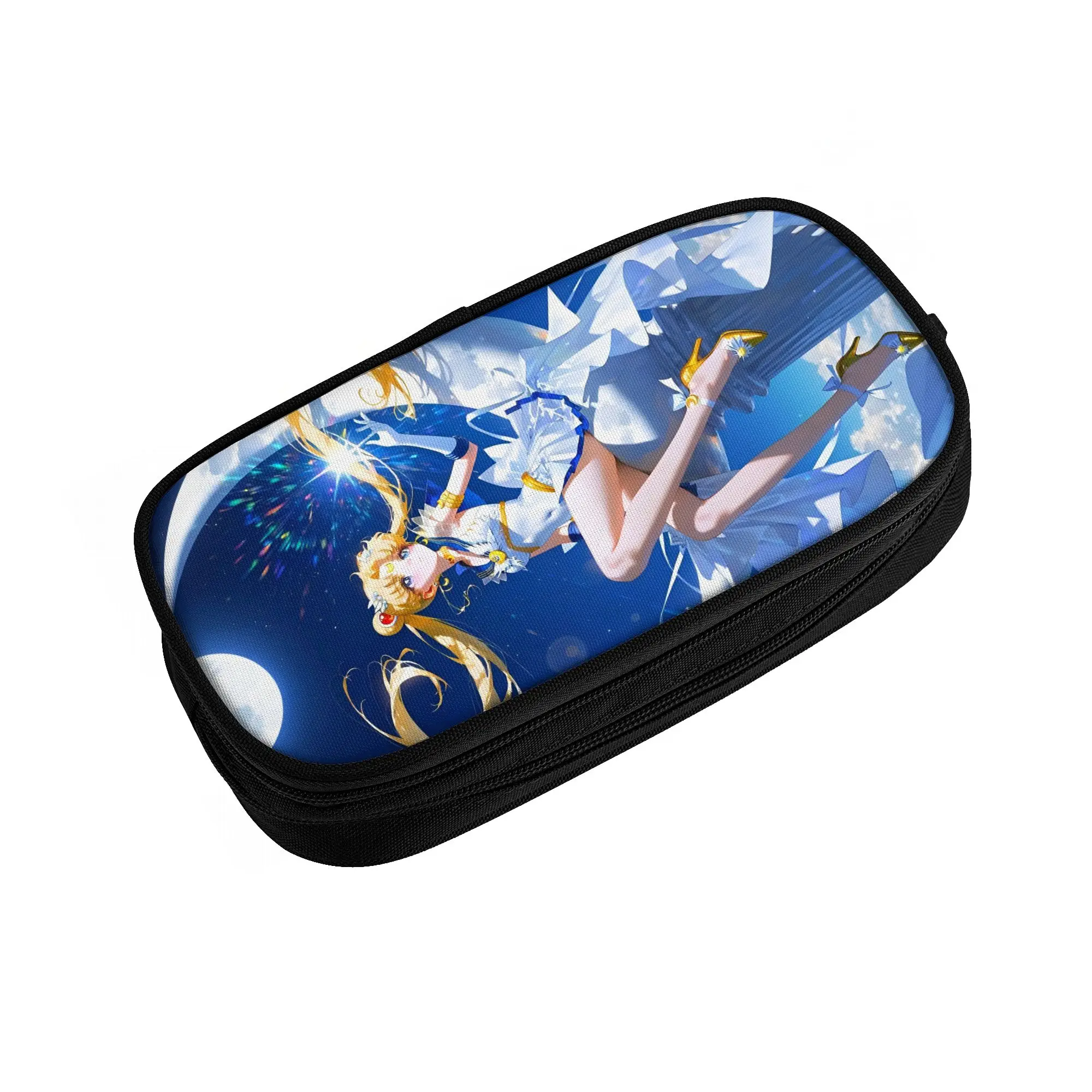 

Custom S-Sailors Moons Pencil Case for Boys Girls Big Capacity Anime Cartoon Pen Box Bag School Accessories
