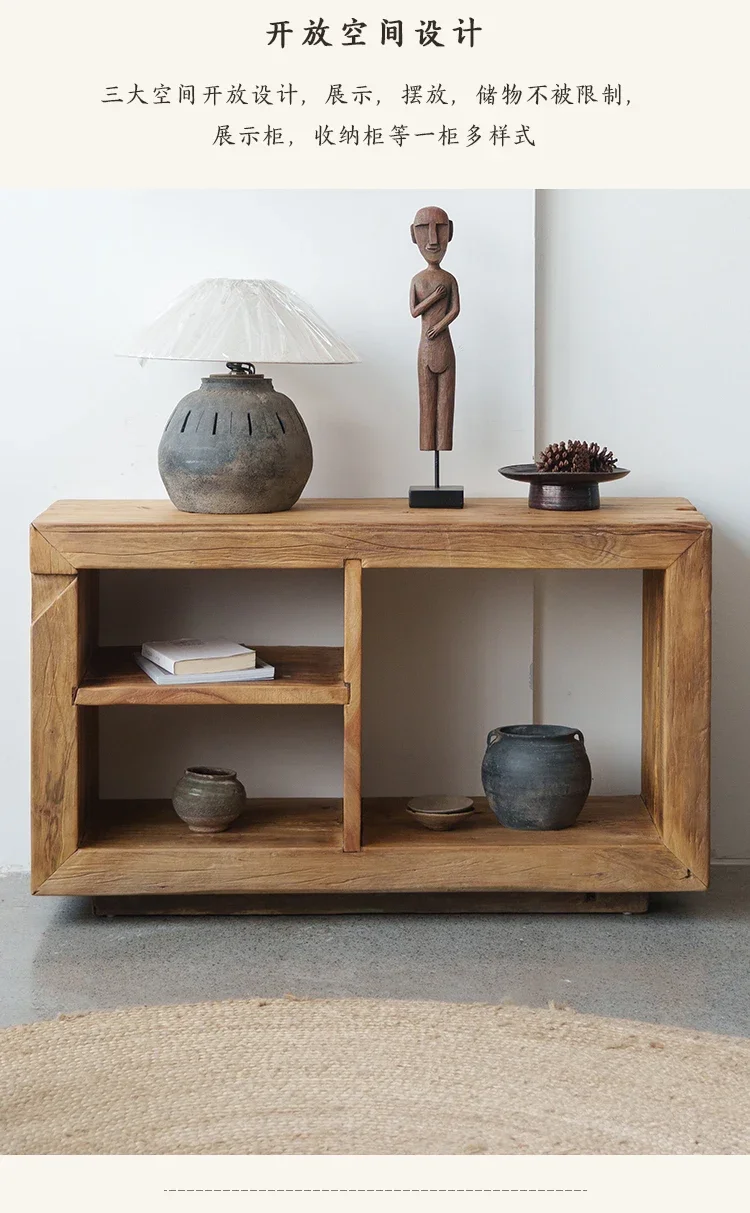 

Old Wood Sideboard Cabinet Vintage Ornament Console Middle-Ancient B & B Bathroom Wash Basin