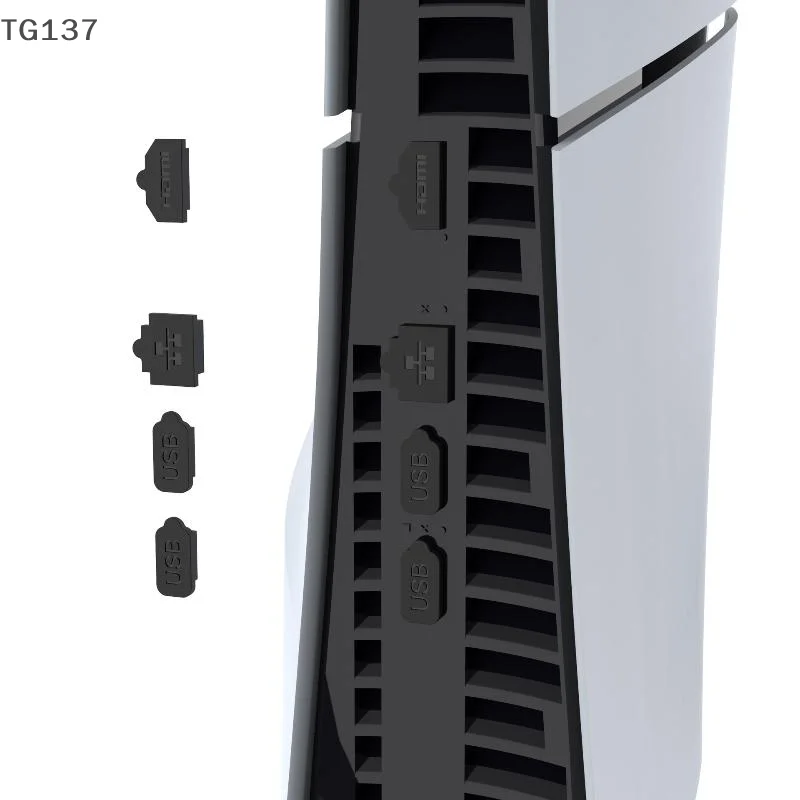 Red antipolvo de silicona y PVC, 8 Uds., con tapones antipolvo, malla lateral antipolvo para PS 5, edición Digital de disco delgado para consola PS5 delgada